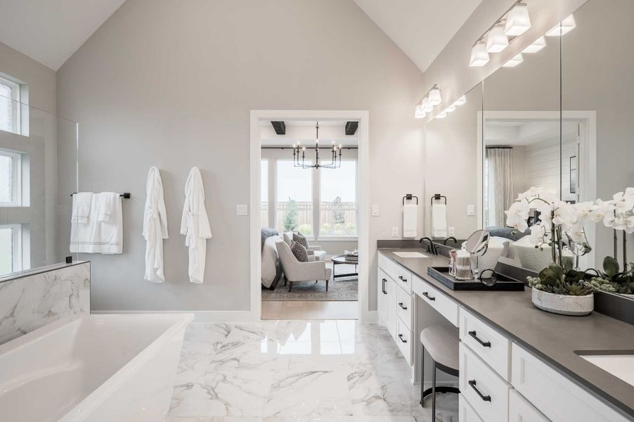 Representative furnished interior of a home built from the Milan by Tri Pointe Homes in Dunham Pointe, Cypress (Image 7).