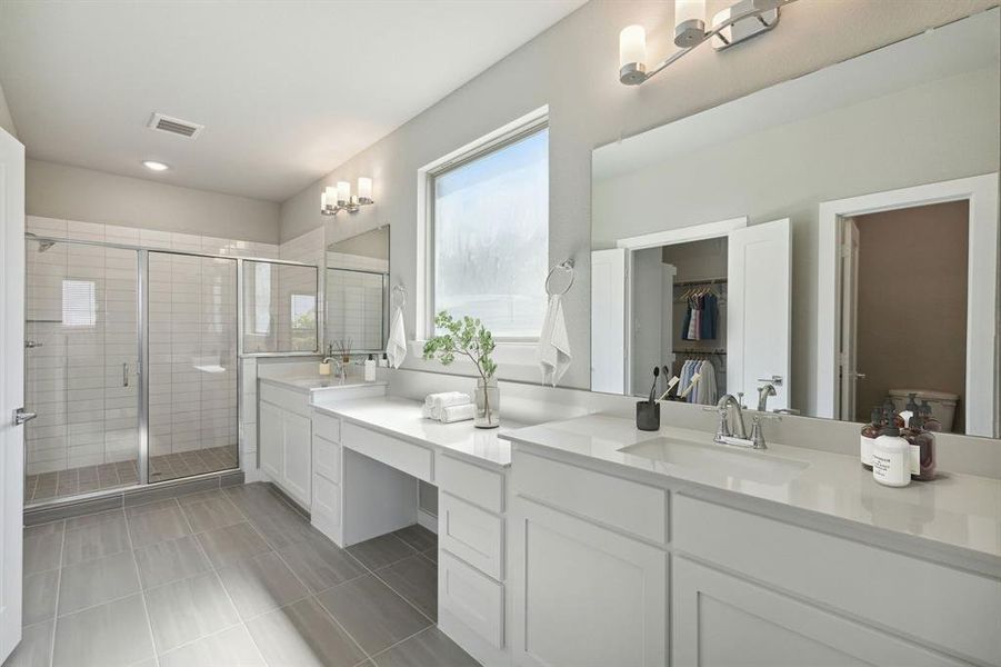 Primary Bathroom in the Henley home plan by Trophy Signature Homes – REPRESENTATIVE PHOTO Primary Bathroom in the Henley home plan by Trophy Signature Homes – REPRESENTATIVE PHOTO