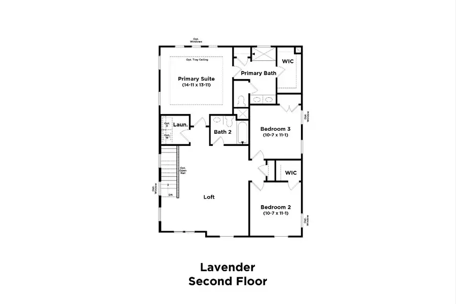 2D floor plan layout for the Lavender by DRB Homes in Spring Branch, Smyrna, TN (Image 6). 2D floor plan layout for the Lavender by DRB Homes in Spring Branch, Smyrna, TN (Image 6).