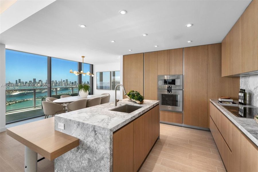 Furnished interior view inside a new home in , Miami Beach (Image 13).