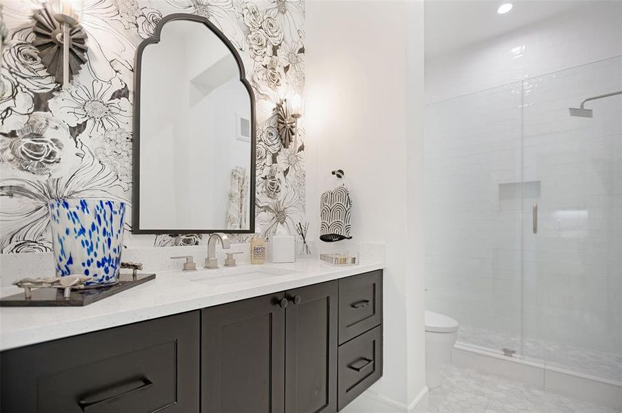 Furnished interior view inside a new home in The Residences, Irving (Image 13).