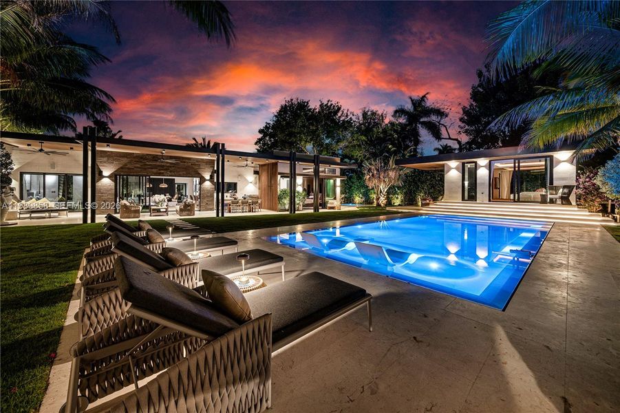 Exterior details and patio area of a home in , Miami (Image 31). Exterior details and patio area of a home in , Miami (Image 31).