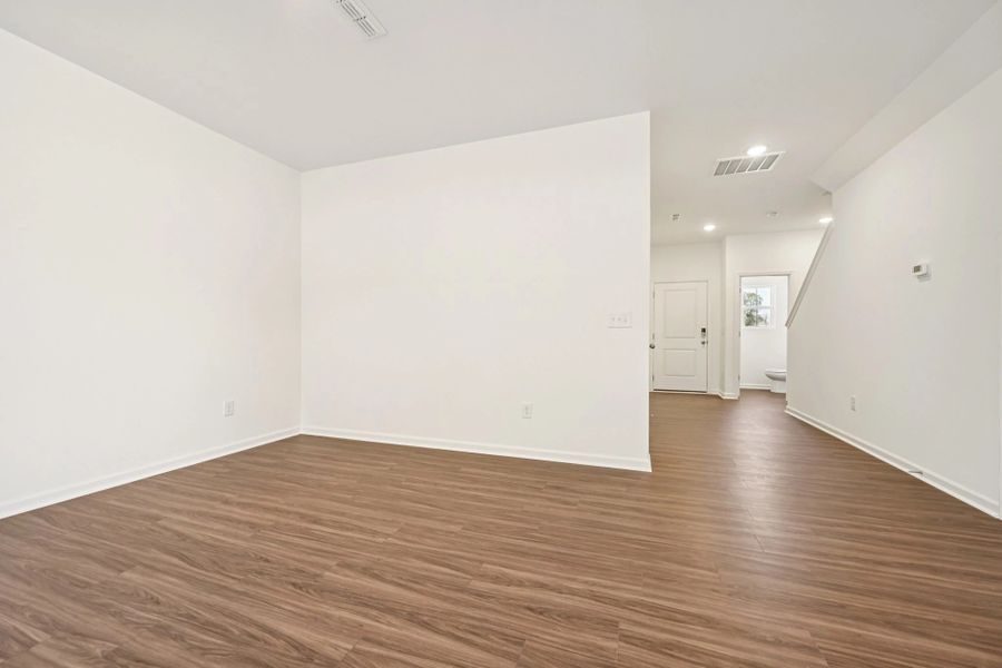 Spacious, unfurnished interior of a new home in Towns at Crescent Mills, Wilson's Mills (Image 14). Spacious, unfurnished interior of a new home in Towns at Crescent Mills, Wilson's Mills (Image 14).