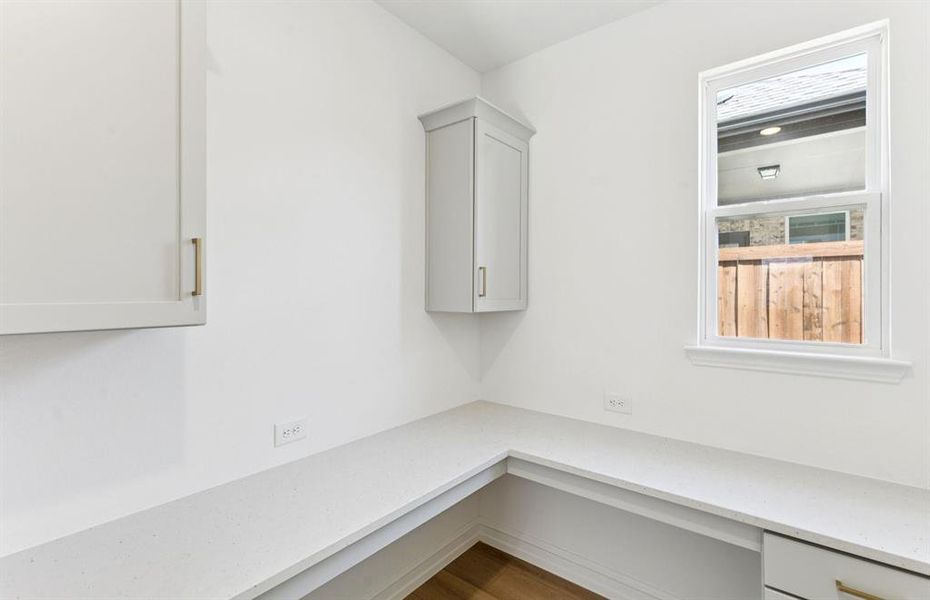 Pulte Planning Center off kitchen and dining area Pulte Planning Center off kitchen and dining area