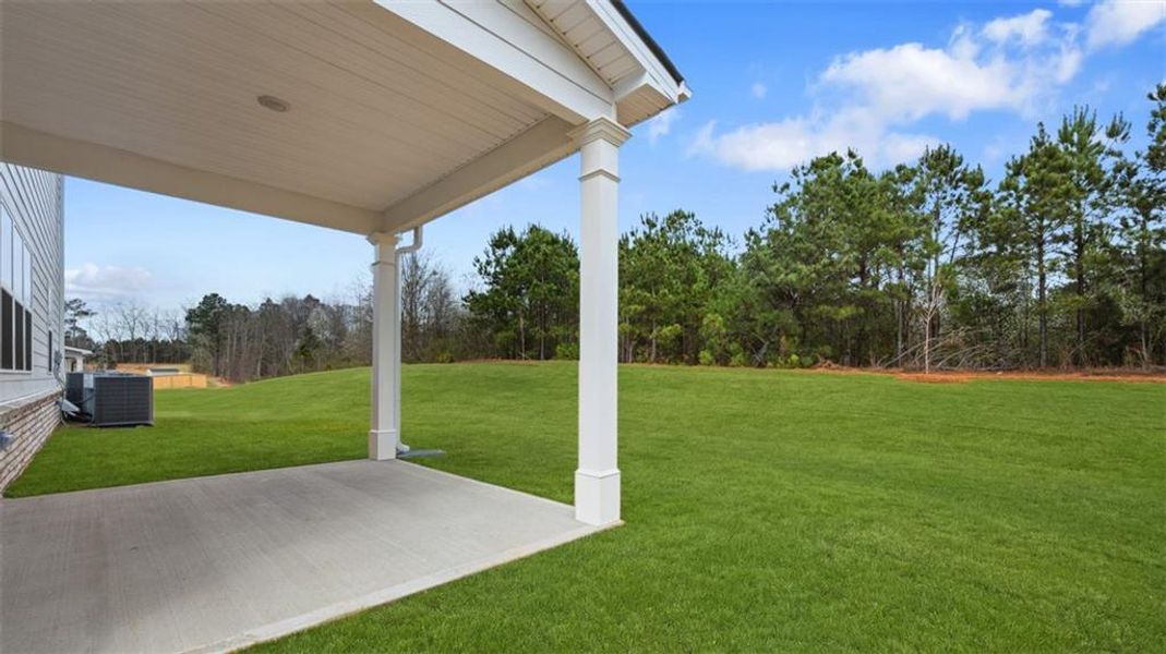 Exterior details and patio area of a home in Bridle Creek, Locust Grove (Image 3).