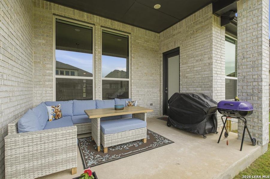 Exterior details and patio area of a home in Alsatian Oaks, Castroville (Image 4). Exterior details and patio area of a home in Alsatian Oaks, Castroville (Image 4).