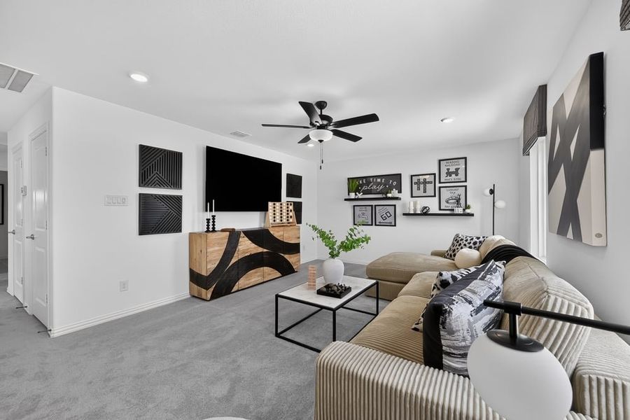Representative furnished interior of a home built from the Schertz by Taylor Morrison in Madero 50s, Haslet (Image 21).