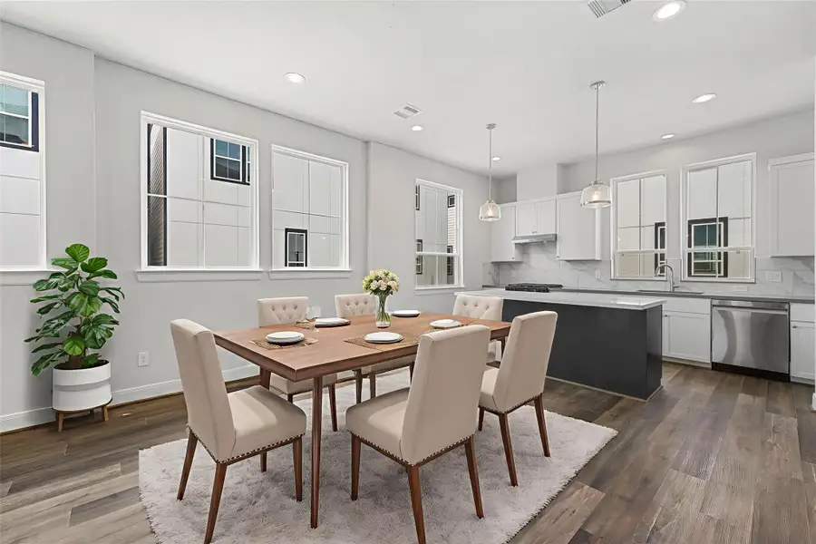 Furnished interior view inside a new home in The Corner At Buffalo Pointe, Houston (Image 5). Furnished interior view inside a new home in The Corner At Buffalo Pointe, Houston (Image 5).