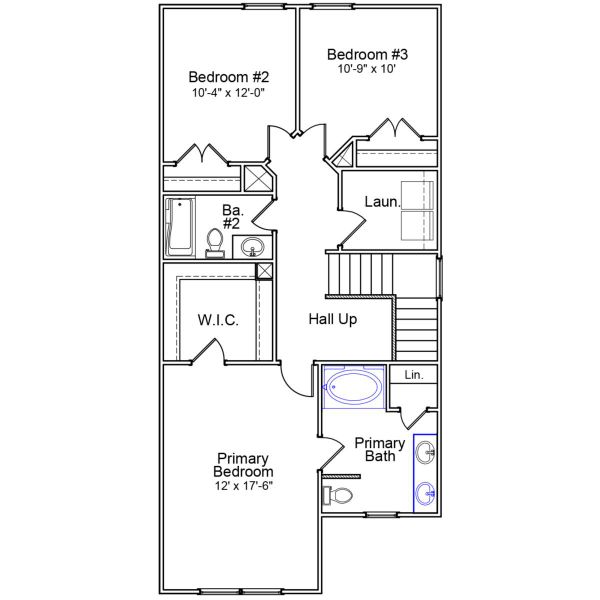 2D floor plan layout of this home in Killians Crossing, Blythewood, SC (Image 3).