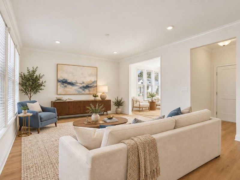 Furnished interior view inside a new home in , Holly Springs (Image 7).