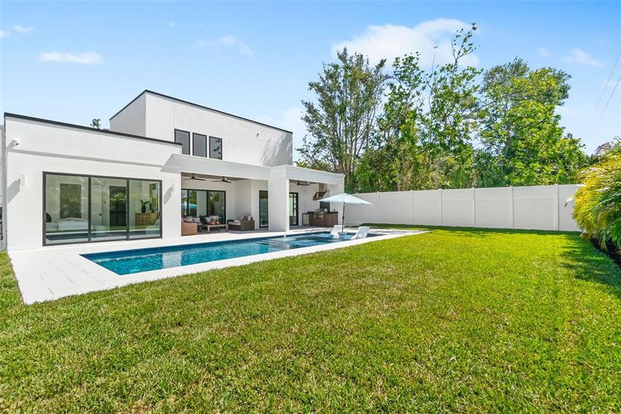 Front exterior of a new home in , Sarasota, FL, highlighting curb appeal (Image 24).