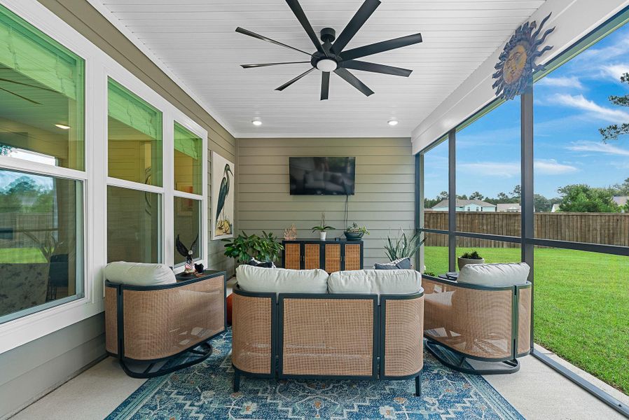 Exterior details and patio area of a home in Sea Island Preserve, Johns Island (Image 32).