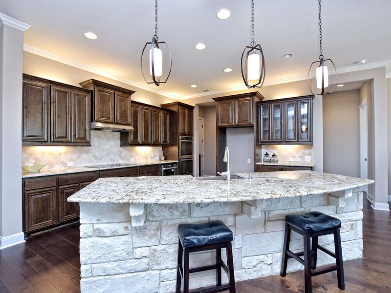 Representative furnished interior of a home built from the San Simeon I by Giddens Homes in Clearwater Ranch, Liberty Hill (Image 260).