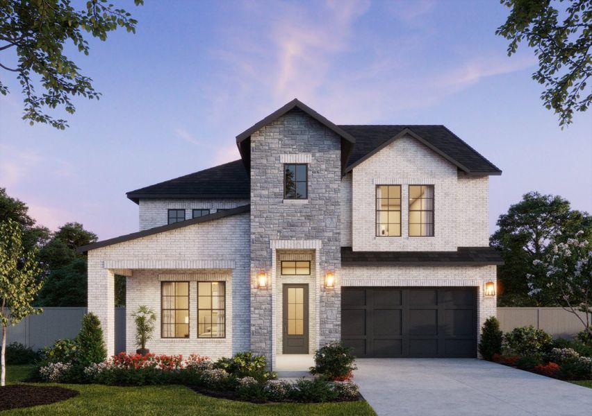 Representative exterior photo of a completed home built from the Geneva IV by Southgate Homes in Painted Tree 50' Series, McKinney, TX (Image 24). Representative exterior photo of a completed home built from the Geneva IV by Southgate Homes in Painted Tree 50' Series, McKinney, TX (Image 24).