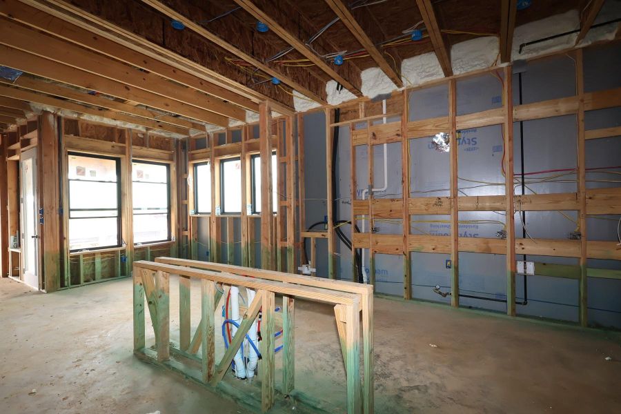 In-progress construction of a new home in Jubilee - Grove Row Collection, Hockley, TX (Image 11).
