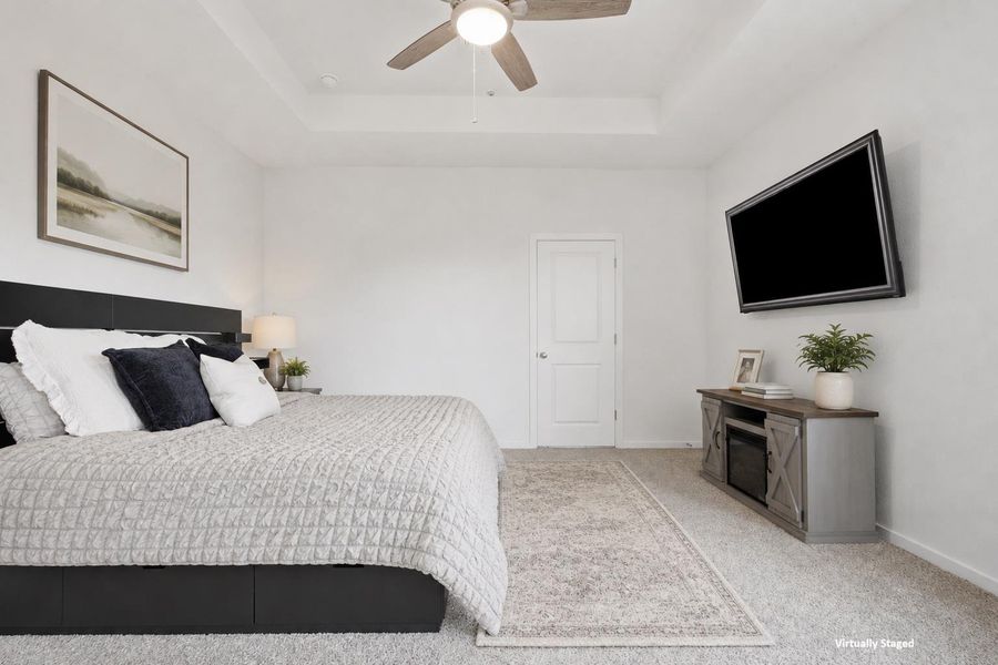 Furnished interior view inside a new home in , Manor (Image 12).