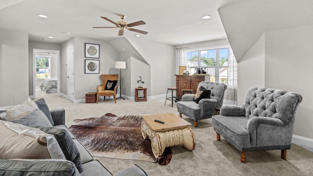 Representative furnished interior of a home built from the Promenade III by Epcon Communities in Courtyards by Carrell, Ocean Isle Beach (Image 19). Representative furnished interior of a home built from the Promenade III by Epcon Communities in Courtyards by Carrell, Ocean Isle Beach (Image 19).