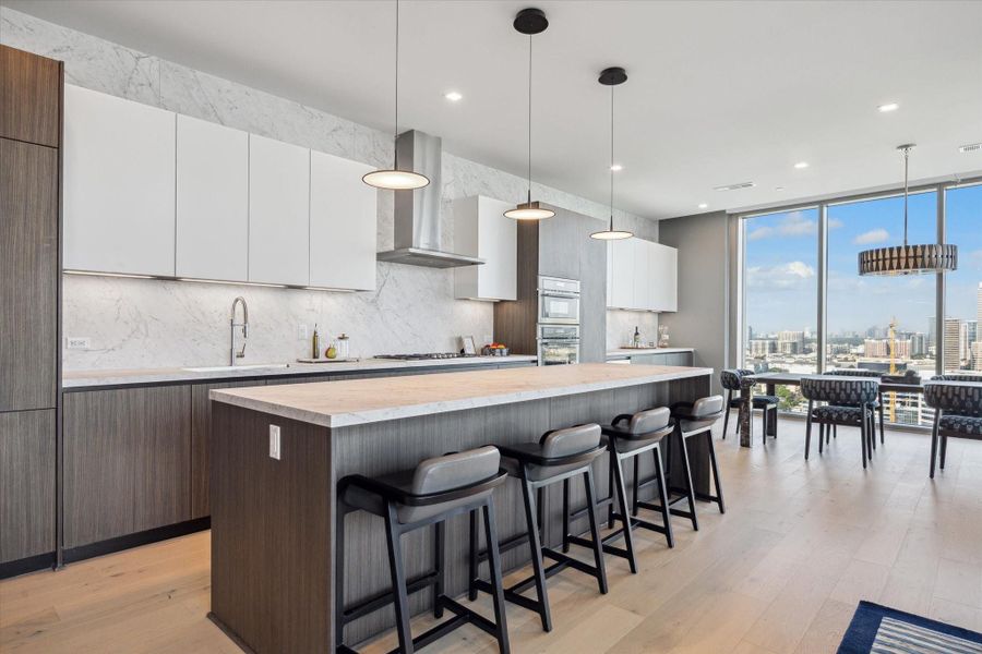 Chefs kitchen for lots of entertainment.