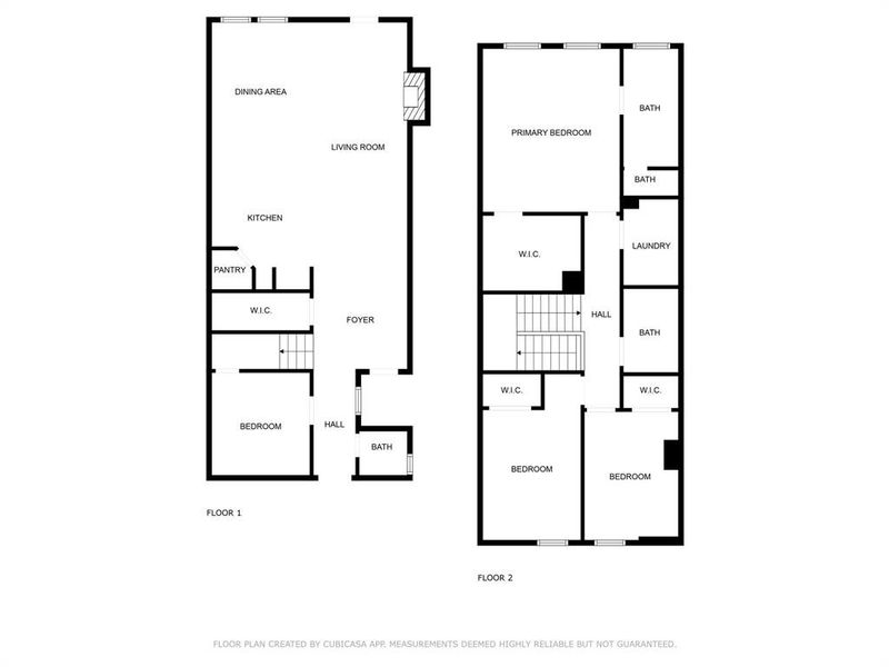 Floor plan of the townhome.