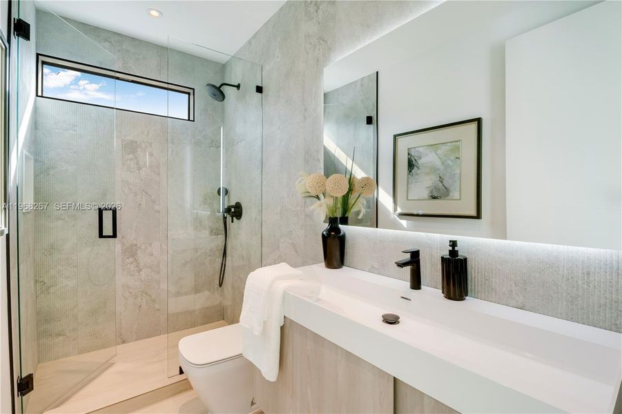 Furnished interior view inside a new home in , Miami (Image 43).