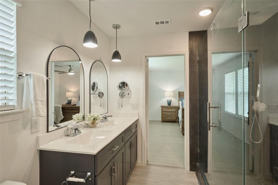 Furnished interior view inside a new home in The Pines At Seven Coves, Willis (Image 17).