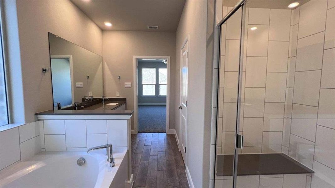 Furnished interior view inside a new home in Pecan Square, Northlake (Image 10). Furnished interior view inside a new home in Pecan Square, Northlake (Image 10).