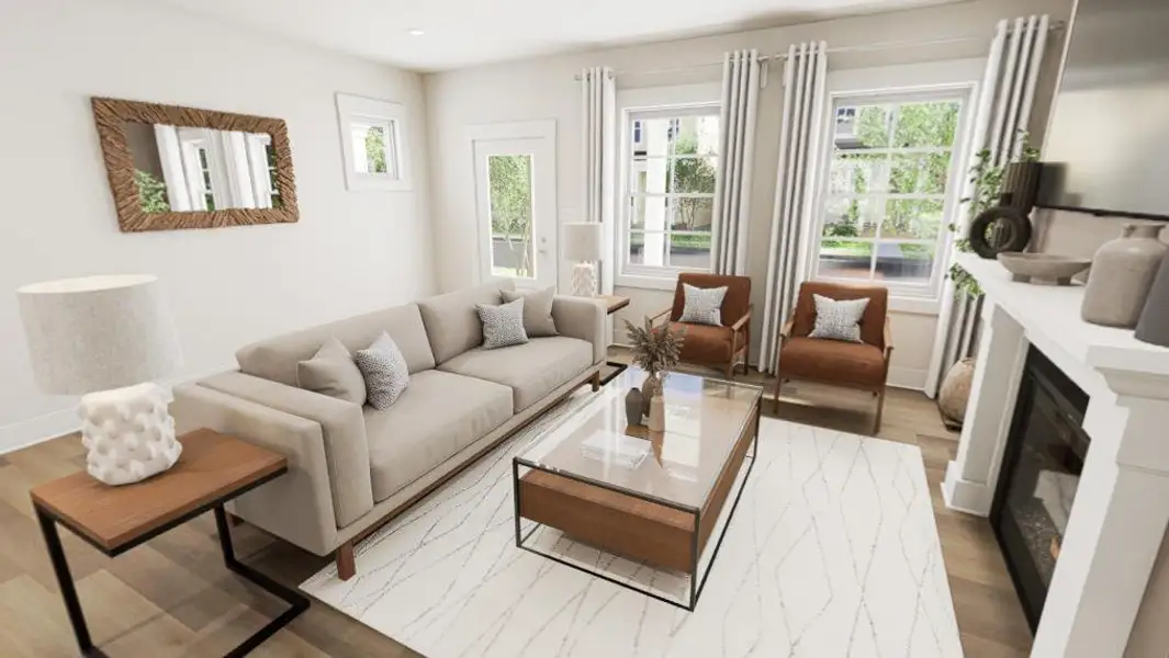 Furnished interior view inside a new home in Wendell Falls, Wendell (Image 3).
