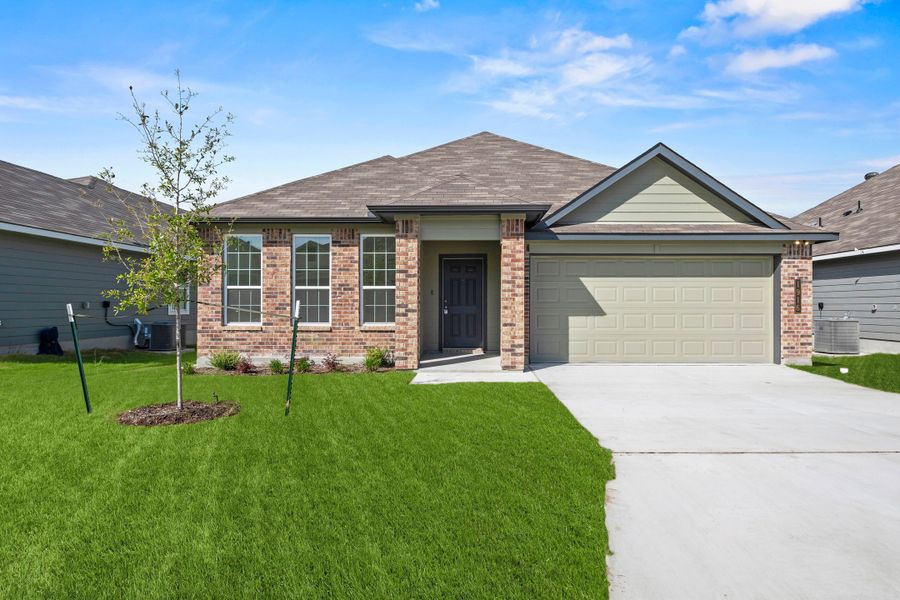 Front exterior of a new home in South Pointe, Temple, TX, highlighting curb appeal (Image 1). Front exterior of a new home in South Pointe, Temple, TX, highlighting curb appeal (Image 1).
