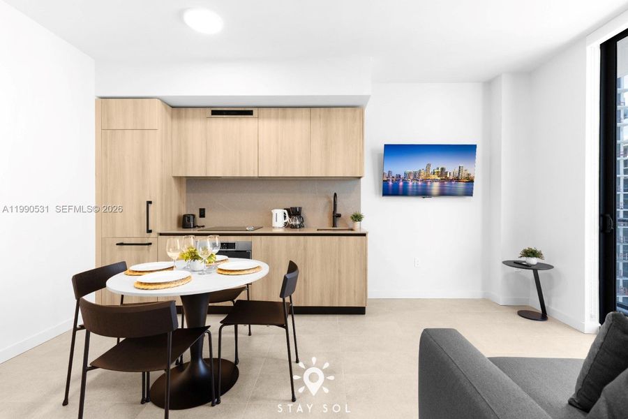 Furnished interior view inside a new home in , Miami (Image 11).