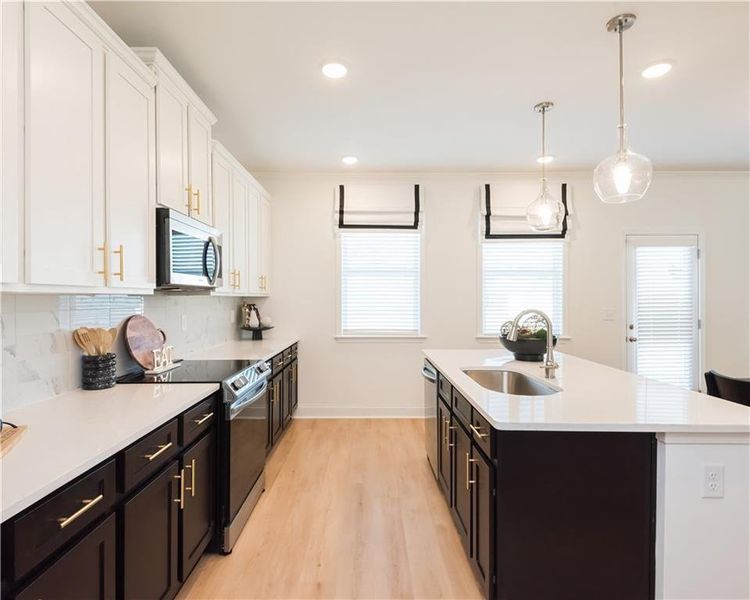 Furnished interior view inside a new home in Clark Farms, Flowery Branch (Image 21). Furnished interior view inside a new home in Clark Farms, Flowery Branch (Image 21).