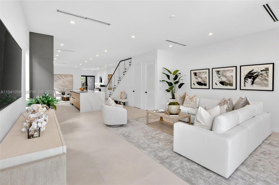 Furnished interior view inside a new home in , Miami (Image 6).