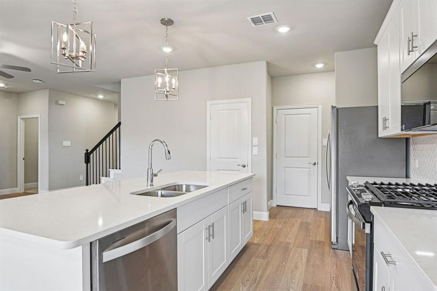 Furnished interior view inside a new home in Parks at Foster Crossing - Signature Series, Anna (Image 15).