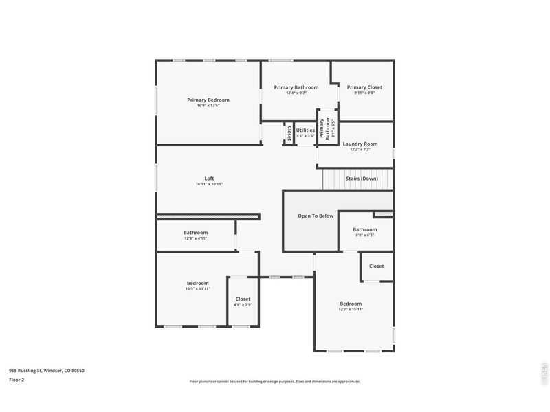 2D floor plan layout of this home in Prairie Song, Windsor, CO (Image 4).
