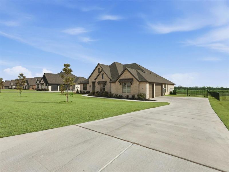 Front exterior of a new home in , New Fairview, TX, highlighting curb appeal (Image 21).