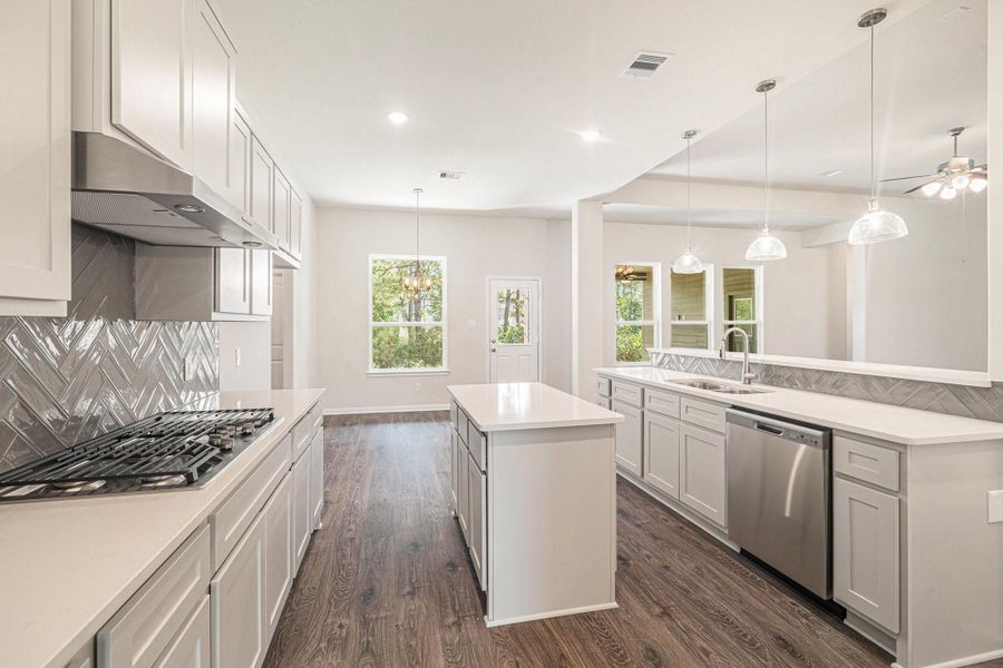 Furnished interior view inside a new home in Deer Pines, Conroe (Image 7).