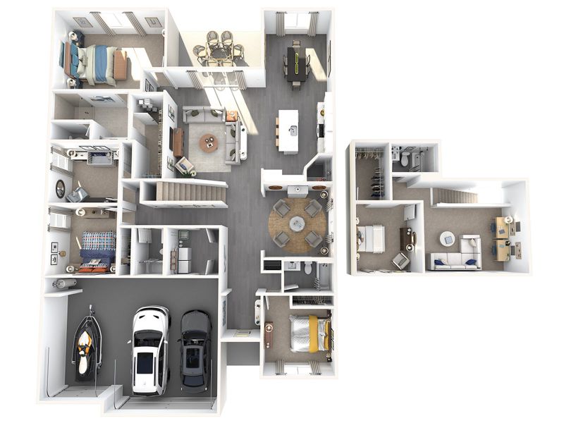 2D floor plan layout for the Paloma by Meritage Homes in Oakfield Trails - Signature Series, Parrish, FL (Image 4).