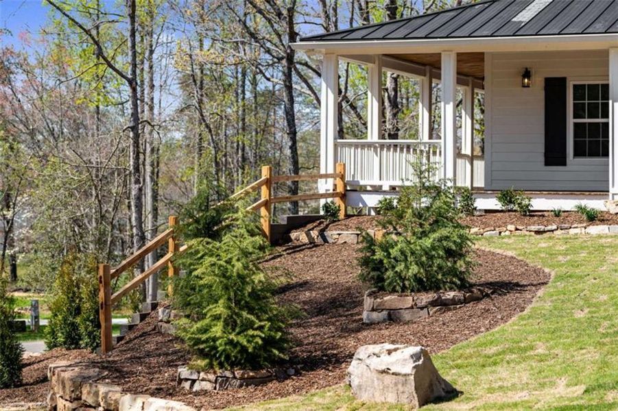 Exterior details and patio area of a home in , Morganton (Image 29).