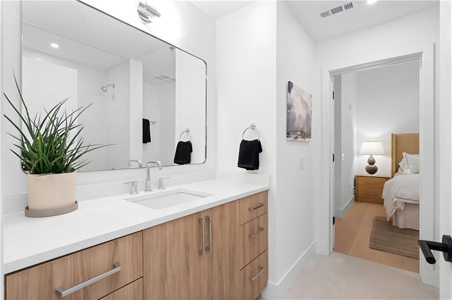 Furnished interior view inside a new home in , Atlanta (Image 27).