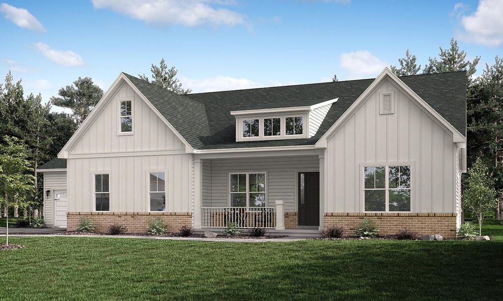 Representative exterior photo of a completed home built from the Columbia by Greybrook Homes in Shepherds Trace, Clover, SC (Image 32).