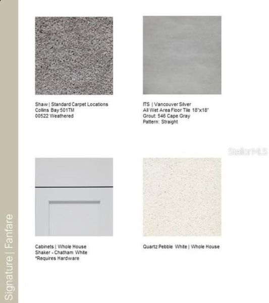 Sample of building materials used in homes in Waterstone, Groveland (Image 28). Sample of building materials used in homes in Waterstone, Groveland (Image 28).