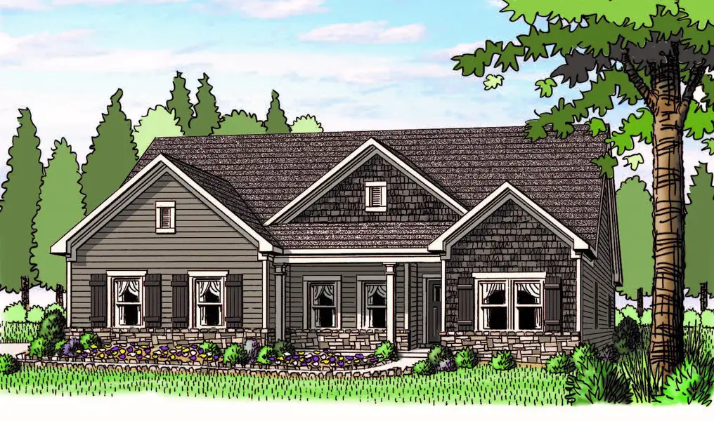 Representative exterior photo of a completed home built from the (GA)The Everett | Side Entry by Reliant Homes in Alcovy Station, Covington, GA (Image 4).