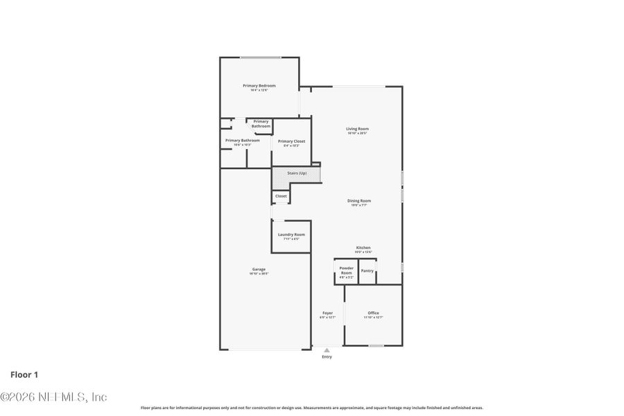 2D floor plan layout of this home in , Jacksonville, FL (Image 6).