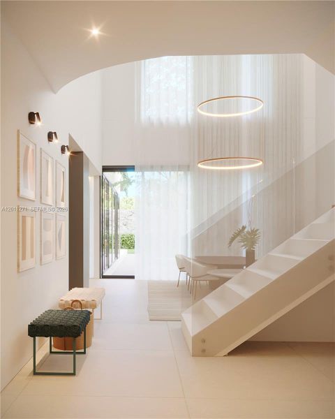 Furnished interior view inside a new home in , Miami (Image 6).