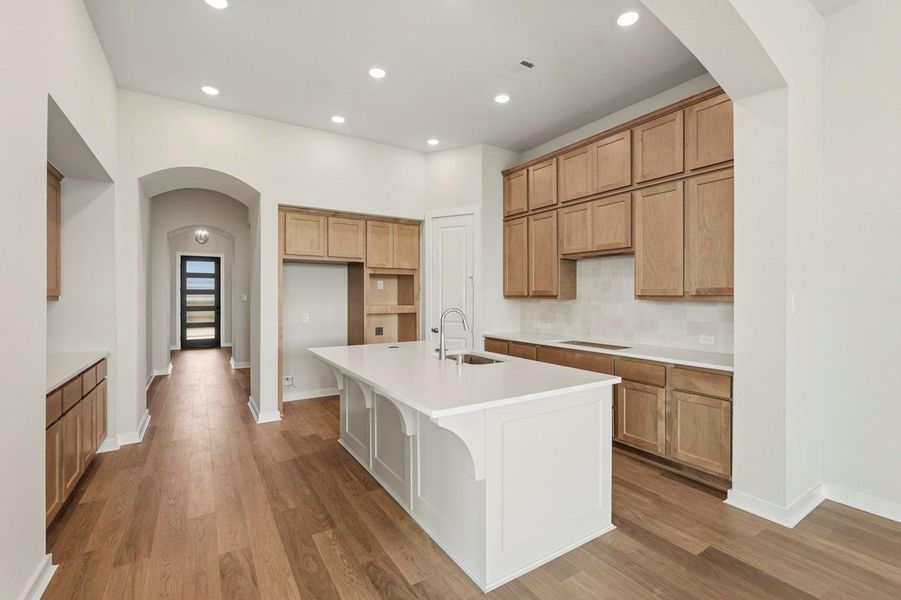 Kitchen with built in appliances