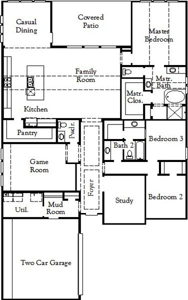 2D floor plan layout of this home in Saddle Star Estates, Rockwall, TX (Image 5). 2D floor plan layout of this home in Saddle Star Estates, Rockwall, TX (Image 5).