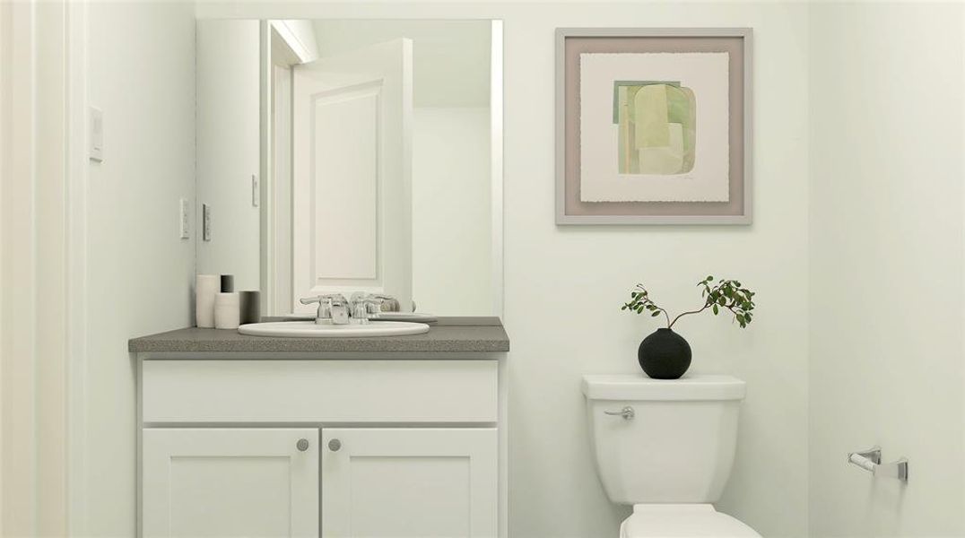 Bathroom with vanity and toilet Bathroom with vanity and toilet