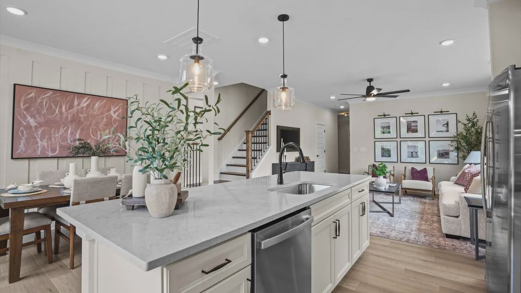 Furnished interior view inside a new home in North First Street Townes, Mebane (Image 16). Furnished interior view inside a new home in North First Street Townes, Mebane (Image 16).