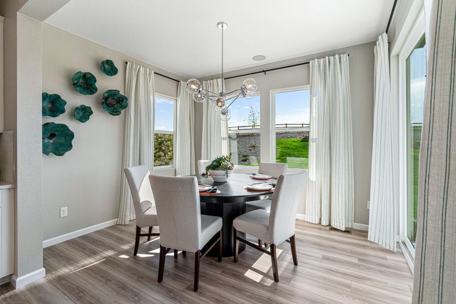 Furnished interior view inside a new home in Trailstone, Arvada (Image 12).