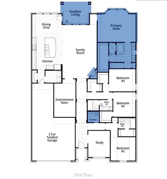 2D floor plan layout of this home in Devonshire, Forney, TX (Image 3). 2D floor plan layout of this home in Devonshire, Forney, TX (Image 3).