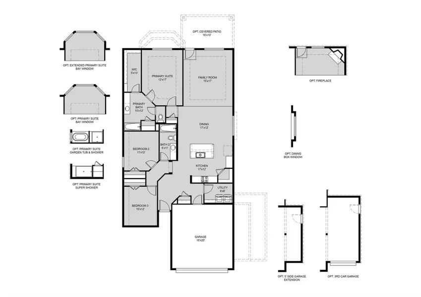 2D floor plan layout of this home in Granger Pines, Conroe, TX (Image 4). 2D floor plan layout of this home in Granger Pines, Conroe, TX (Image 4).